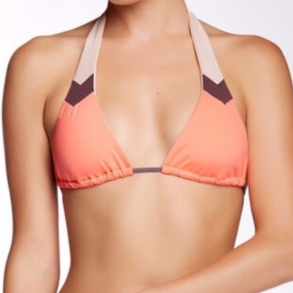 l*Space Jovie Electric‎ Coral Tie Back & Halter Neck Women’s Bikini Top NWT L